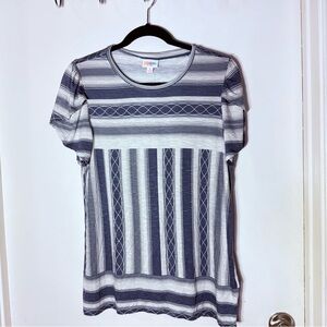 LuLaRoe Simply Comfortable Striped Short Sleeve Top Women’s Size S NWT